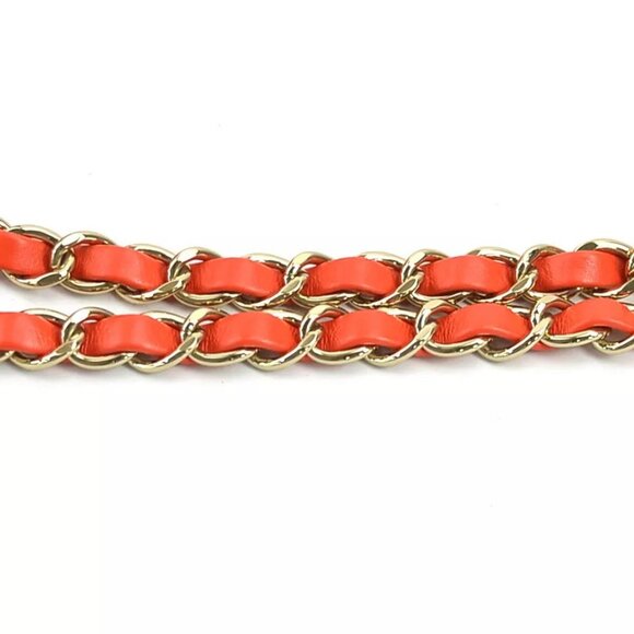 Auth CHANEL CC Filigree Handbag Shoulder Bag Red/Blue/White Leather - Picture 10 of 16